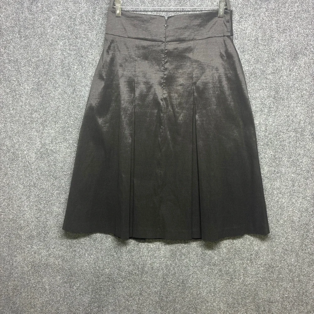 Preston & York A-Line Skirt Women 6 Black Bow Front‎ Pleated Midi Evening Formal